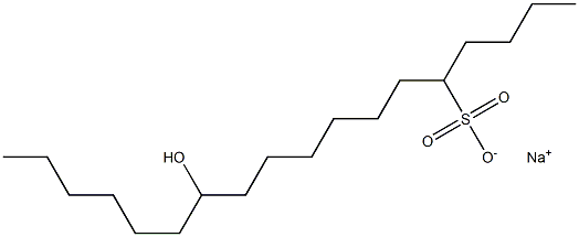 12-Hydroxyoctadecane-5-sulfonic acid sodium salt Struktur