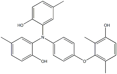 N,N-Bis(2-hydroxy-5-methylphenyl)-4-(3-hydroxy-2,6-dimethylphenoxy)benzenamine Struktur