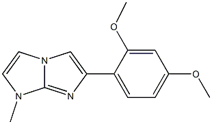 1-Methyl-6-(2,4-dimethoxyphenyl)-1H-imidazo[1,2-a]imidazole Struktur