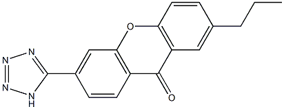 3-(1H-Tetrazol-5-yl)-7-propyl-9H-xanthen-9-one Struktur