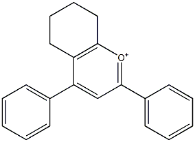 5,6,7,8-Tetrahydro-2,4-diphenylchromenylium Struktur