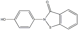 2-(4-Hydroxyphenyl)-1,2-benzisothiazol-3(2H)-one Struktur