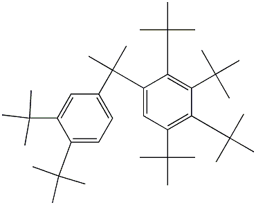 2-(2,3,4,5-Tetra-tert-butylphenyl)-2-(3,4-di-tert-butylphenyl)propane Struktur