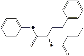 [S,(-)]-2-Butyrylamino-4,N-diphenylbutyramide Struktur