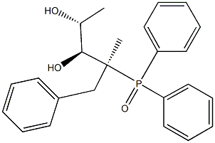 (2R,3S,4S)-4-Methyl-4-(diphenylphosphinyl)-5-phenylpentane-2,3-diol Struktur