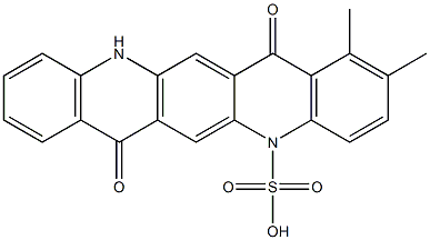 5,7,12,14-Tetrahydro-1,2-dimethyl-7,14-dioxoquino[2,3-b]acridine-5-sulfonic acid Struktur