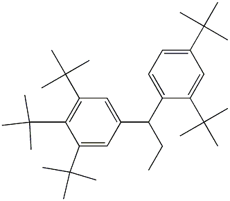 1-(3,4,5-Tri-tert-butylphenyl)-1-(2,4-di-tert-butylphenyl)propane Struktur