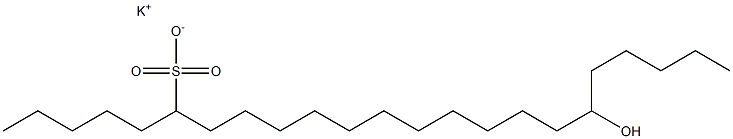 18-Hydroxytricosane-6-sulfonic acid potassium salt Struktur