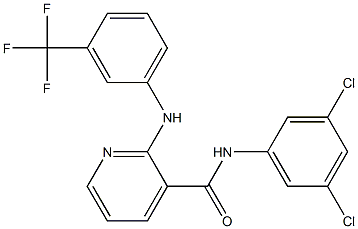 2-[(3-Trifluoromethylphenyl)amino]-N-(3,5-dichlorophenyl)-3-pyridinecarboxamide Struktur