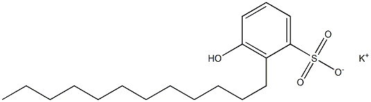 3-Hydroxy-2-dodecylbenzenesulfonic acid potassium salt Struktur