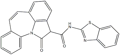 1,2-Dihydro-1-oxo-N-(benzothiazol-2-yl)indolo[1,7-ab][1]benzazepine-2-carboxamide Struktur