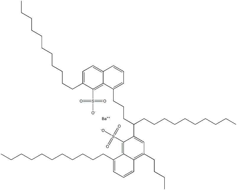 Bis(2,8-diundecyl-1-naphthalenesulfonic acid)barium salt Struktur