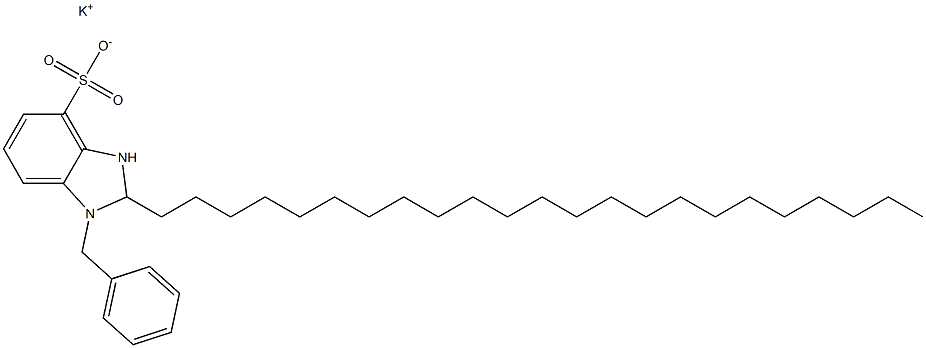 1-Benzyl-2,3-dihydro-2-tricosyl-1H-benzimidazole-4-sulfonic acid potassium salt Struktur