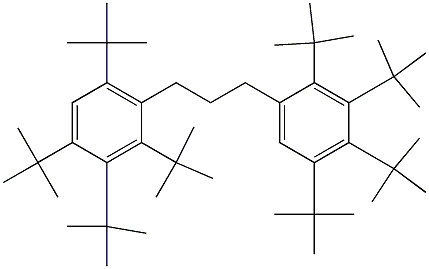 1-(2,3,4,5-Tetra-tert-butylphenyl)-3-(2,3,4,6-tetra-tert-butylphenyl)propane Struktur