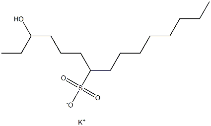 3-Hydroxypentadecane-7-sulfonic acid potassium salt Struktur