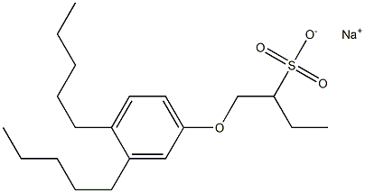 1-(3,4-Dipentylphenoxy)butane-2-sulfonic acid sodium salt Struktur