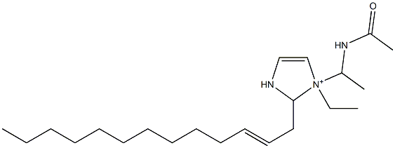 1-[1-(Acetylamino)ethyl]-1-ethyl-2-(2-tridecenyl)-4-imidazoline-1-ium Struktur