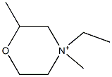 4-Ethyl-2,4-dimethylmorpholinium Struktur