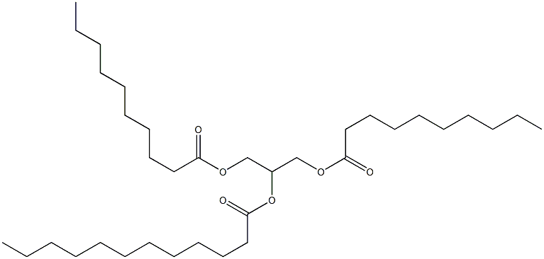 L-Glycerol 1,3-didecanoate 2-dodecanoate Struktur