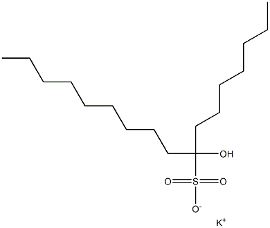 8-Hydroxyheptadecane-8-sulfonic acid potassium salt Struktur