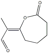 7-(1-Methyl-2-oxoethylidene)-1-oxacycloheptan-2-one Struktur