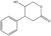 5-Hydroxy-4-phenyltetrahydro-2H-pyran-2-one Struktur