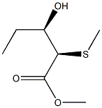 (2R,3R)-2-(Methylthio)-3-hydroxyvaleric acid methyl ester Struktur