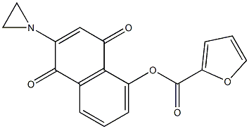 2-(1-Aziridinyl)-5-(2-furanylcarbonyloxy)-1,4-naphthoquinone Struktur