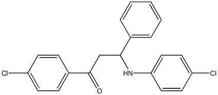 1-(4-Chlorophenyl)-3-(phenyl)-3-[(4-chlorophenyl)amino]propan-1-one Struktur