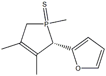 (2S)-1-Methyl-2-(2-furyl)-3,4-dimethyl-2,5-dihydro-1H-phosphole 1-sulfide Struktur