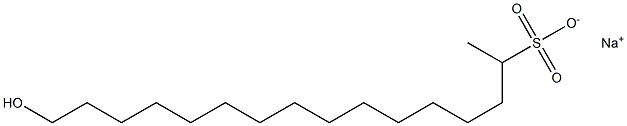 16-Hydroxyhexadecane-2-sulfonic acid sodium salt Struktur