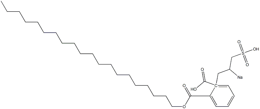 Phthalic acid 1-icosyl 2-(2-sodiosulfopropyl) ester Struktur