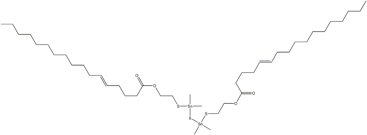 Bis[dimethyl[[2-(4-hexadecenylcarbonyloxy)ethyl]thio]stannyl] sulfide Struktur