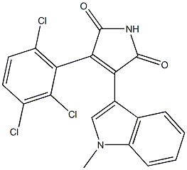 3-(1-Methyl-1H-indol-3-yl)-4-(2,3,6-trichlorophenyl)-1H-pyrrole-2,5-dione Struktur