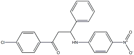 1-(4-Chlorophenyl)-3-(phenyl)-3-[(4-nitrophenyl)amino]propan-1-one Struktur