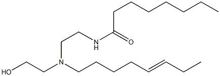 N-[2-[N-(2-Hydroxyethyl)-N-(5-octenyl)amino]ethyl]octanamide Struktur