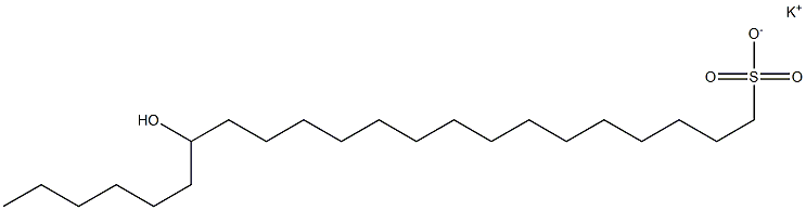 16-Hydroxydocosane-1-sulfonic acid potassium salt Struktur