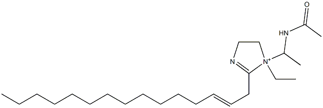 1-[1-(Acetylamino)ethyl]-1-ethyl-2-(2-pentadecenyl)-2-imidazoline-1-ium Struktur