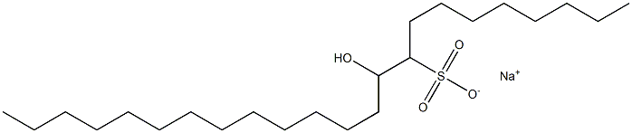 10-Hydroxytricosane-9-sulfonic acid sodium salt Struktur