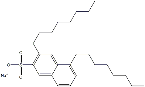 3,5-Dioctyl-2-naphthalenesulfonic acid sodium salt Struktur