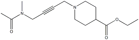 1-[4-(N-Acetyl-N-methylamino)-2-butynyl]piperidine-4-carboxylic acid ethyl ester Struktur