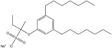 2-(3,5-Diheptylphenoxy)butane-2-sulfonic acid sodium salt Struktur