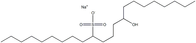 14-Hydroxydocosane-10-sulfonic acid sodium salt Struktur