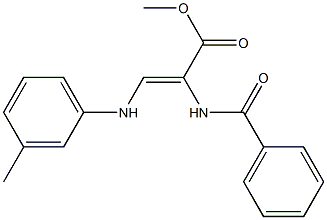 (Z)-3-[(3-Methylphenyl)amino]-2-(benzoylamino)acrylic acid methyl ester Struktur