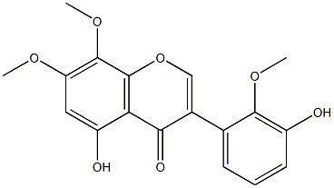 2',7,8-Trimethoxy-3',5-dihydroxyisoflavone Struktur