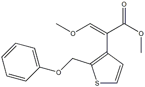 (E)-3-Methoxy-2-[2-(phenoxymethyl)thiophen-3-yl]acrylic acid methyl ester Struktur