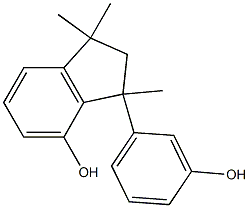 3-(3-Hydroxyphenyl)-1,1,3-trimethylindan-4-ol Struktur