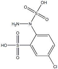 5-Chloro-2-(2-sulfohydrazino)benzenesulfonic acid Struktur