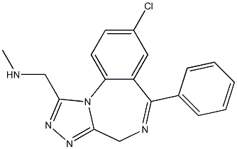 8-Chloro-N-methyl-6-phenyl-4H-[1,2,4]triazolo[4,3-a][1,4]benzodiazepine-1-methanamine Struktur