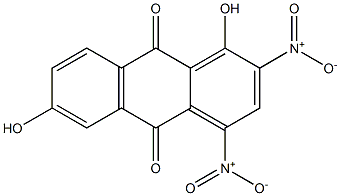 1,6-Dihydroxy-2,4-dinitroanthraquinone Struktur